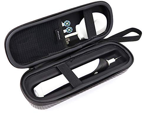 ProCase Elektrische Zahnbürste Reiseetui mit Netztasche, Zahnbürstenhalter Tasche Hart Hülle Kompatibel für Oral B Pro 1000 Pro 2000 / Pro 3000 /Pro 3500 / Philips Sonicare Zahnbürsten –Schwarz