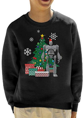 Cloud City 7 Iron Giant Around The Christmas Tree Kid's Sweatshirt Black