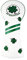 HELLO NRC Golf Head Covers Club Covers for Driver Fairway Woods Hybrid Clover Lucky Protector Headcover PU Leather with Interchangeable Number Tag …
