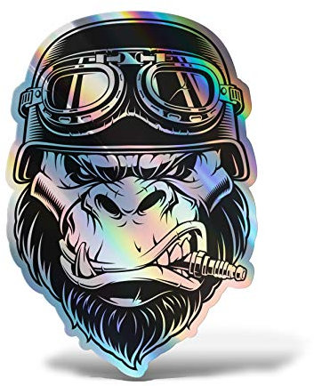 Erreinge® Gorilla Aufkleber für Auto, Motorrad, Wand, Stoßstange, Laptop, Fahrrad, Kofferraum