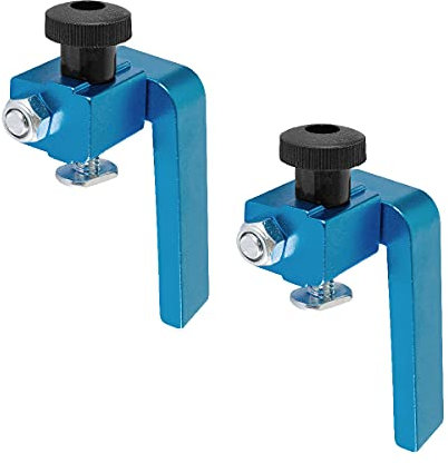 POWERTEC 71135-P2 2-1/4-Inch Fence Flip Stop for Woodworking, 2PK