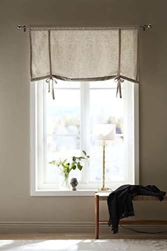 Raffrollo Raffgardine Gardine 'Otila' 100 x 90 cm (BxH) beige Baumwolle Landhaus Skandi