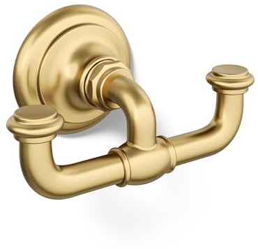 Kohler 72572-2MB Artifacts® Double Robe Hook, Vibrant Brushed Moderne Brass