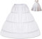 APRRMLIZW Petticoat für Mädchen, Weiß, 38, Polyester, Prinzessinnen-Schnitt, Unterrock, 3 Hoop, Hochzeitskleid, Ballkleid, Brautjungfer, Geburtstage, Kinder