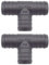 2 x YOU.S Original Schlauchverbinder Zwischenstück Leitung Ø 25x25x25 mm - T-Stück
