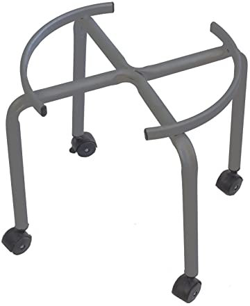 Tecnokit treppiede piedistallo supporto fusto olio, struttura in acciaio, colore nero, per fusti olio 30lt (30 LT ALTO CON RUOTE)