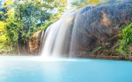 Acryl-Bild 80 x 50 cm: Schöner Prenn-Wasserfall in Vietnam. Panorama(14642965)