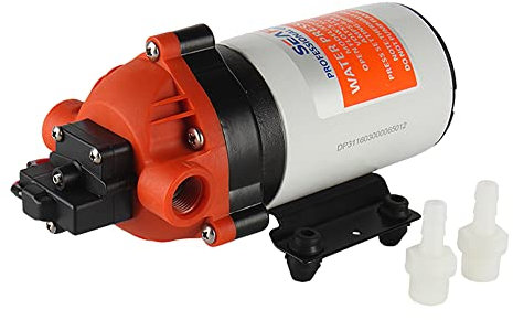 LIGHTEU® Seaflo DC 12V 5.5LPM/1.5GPM 31S 5.5Bar, Max Draw 8.0A, bomba de diafragma autocebante de alta presión para autocaravana, caravana, jardín