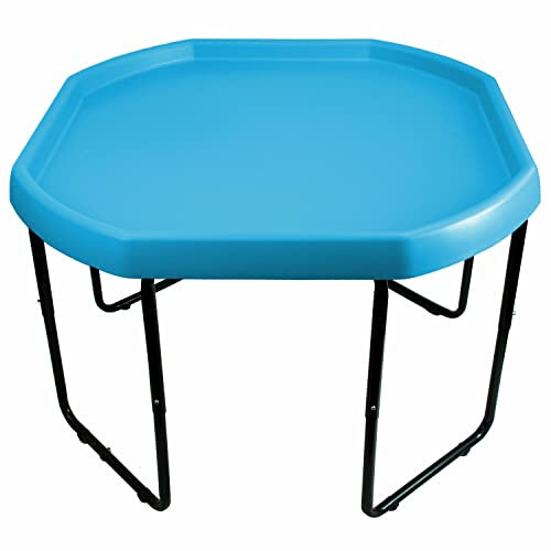 Large 100cm Coloured Mixing Tray AND Height Adjustable Stand Included - For Fun & Messy Sand, Water & Glitter Play in School and Nursery or Home and Garden (Sky Blue)