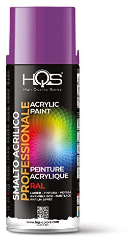 HQS - Bombe de Peinture Acrylique - RAL 4008 - Violet de Sécurité - 400 ml