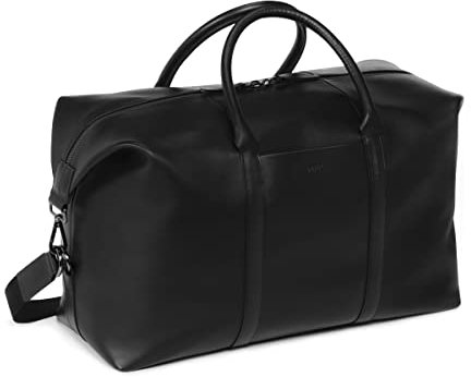 Audi 3152201700 Weekender Tasche Reisetasche, Leder, mit Audi Ringe Logo, schwarz