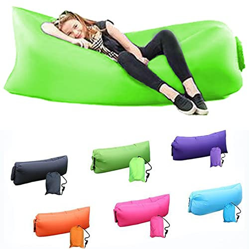 DERJLY Aufblasbares Luftsofa, Luftsofa mit Tragetasche, Tragbares Wasserdichtes Aufblasbare, Air Lounger, für Garten, Seeufer, Strand, Camping und Musikfestivals