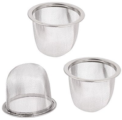 Lodokdre Stainless Steel Mesh Brewing Unit Tea Leaf Sieve 70 mm Diameter Pack of 3