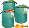 TTL Garden 3X 300L Gartensack Deckel & DOPPELTER Boden - selbststehend 4 Griffe 150gsm extra groß stabil robust & faltbar 3er Set 300 Liter Garten Sack & Laubsack für Gras Laub Gartenabfall