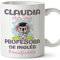 MUGFFINS Tazas Personalizadas para PROFESORA DE INGLÉS - En Español - Koalificados Personalizados - 11 oz / 330 ml - Regalo Personalizable original y divertido