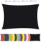 MENGH Sonnensegel Wasserdicht Rechteck, wetterbeständig, Premium Polyester, Viele Längen und Breiten Zur Auswahl inkl Befestigungsseile, Rechteckig 1x2m Schwarz