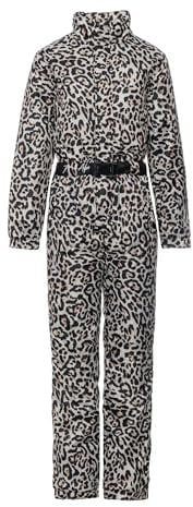 Funky Alps - Skianzug Panther Print - Panter Leopard Skianzug - Skioverall - Einteiler - Onesie - Wasser- und Winddicht - Damen - Print - Größe S-XXL (44/XXL)