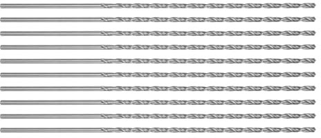 4.0mm x 119mm Silver Ground Long Series Metal HSS Twist Drill Bits Pack of 10 by ADAM DEALS