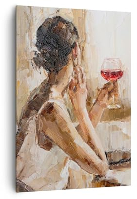 ARTTOR Leinwandbild 70x100 cm Wandbild Küche Menschen - 6226 | Vertikal Groß Wanddekoration Wohnzimmer Schlafzimmer Wandkunst Wanddeko Wand Kunstdruck Küche Wall Decor ARTTOR