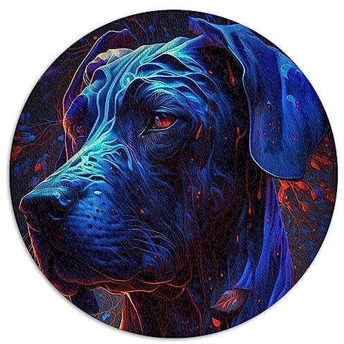 Deutsche Dogge Puzzle für Erwachsene, 1000 Teile, kugelförmige Puzzles aus recyceltem Karton, 26,5 x 26,5 Zoll