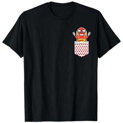 Hotdog mit Sonnenbrille in der Tasche Hot Dogs T-Shirt
