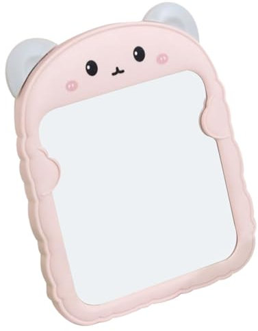 LUOFANG 2024 Neue Desktop Make Up Spiegel Flache Spiegel mit Halterung Cartoon Katze Bär Prinzessin Spiegel Mädchen Schlafsaal Dressing Spiegel
