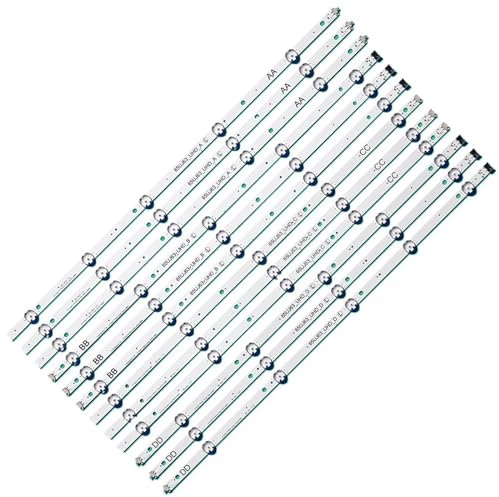 OVAIRES Bande De Rétro-éclairage LED 12 Pièces/Ensemble, Compatible avec LG 65UJ6300 65UJ630V 65UJ634V 65UJ5500 65UK6100 Innotek 17Y 65 Pouces A SSC 65UJ63_UHD_A BCD Rétroéclairage du téléviseur