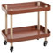 HAKU Möbel desserte Nature, Rouge, Bois Massif, métal - Dim.: L 50 cm x H 47 cm x P 30 cm, Style: Modern