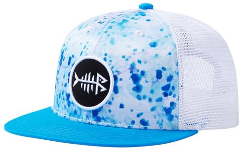 Bassdash Casquette de Camionneur à Bord Plat réglable Snapback Chapeau Maille Dos pour Hommes Femmes pêche Chasse