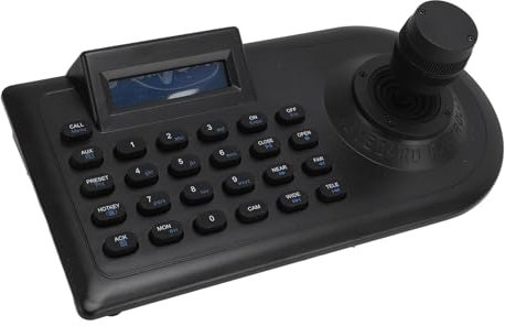 Annadue PTZ Kamera Tastatur Controller, Multifunktionaler PTZ Kamera Controller mit 32 DVR 256 Dome 3D Joystick, LCD Bildschirm PTZ Kamera Controller Tastatur für Live Streaming