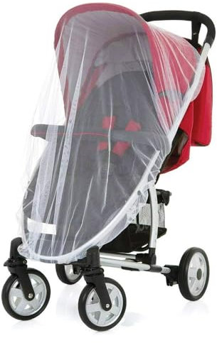 Paluplus Zanzariera per Passeggino Bianca, misura 73x34 cm, Tenda Traspirante Universale con Elastico adatta per Ovetto, Carrozzina e Seggiolino Auto, Rete Anti Zanzare, Insetti, Mosche -1456