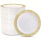 20 piatti di plastica da 7,5 pollici, 19 cm, 26 cm, scavati da 26 cm, di lusso, riutilizzabili per dessert e cene, in plastica, squisita imitazione, per feste di nozze (oro, 10,25 pollici)