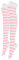 Alanna Jones Women Ladies Girls Stripe Cotton Rich Over the Knee High Socks Stripe Thigh Socks Leg Warmer for Casual Daily Wear UK Size 4-6.5 (Baby Pink White)