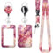 SULIUDAJI Porta badge cordino girocollo con porta carte Swivel Lobster Clasp con cordini, retrattili per carte studenti infermiere chiavi fotocamera
