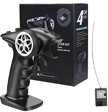 Transmisor y receptor RC, mando a distancia de 2,4 GHz, kit de receptor y controlador RC | Transmisor y receptor de radio de coche RC portátil, mando a distancia resistente para tanques de