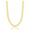 AMAR PRAGNA Gold Damen/Herren Kette 925/585, original geflochten, Breite 4,5 mm, Goldkette- Halskette, vergoldete kette 585- königskette gold, goldschmuck plattenkette 60 cm