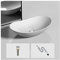 Arbeitsplatte Badezimmer Waschbecken Oval Badewanne 51,8 x 31,8 cm Oval Keramik Matte Waschbecken Badezimmer Waschbecken Pop Up Waschbecken Badezimmer Waschbecken