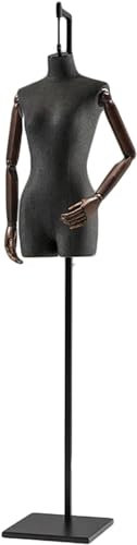 sjdoPulse Torso-Mannequinständer, Halbkörper-Mannequins Für Frauen Mit Ständer, Zum Aufhängen Von Damenkleidung Und Hosen, Schneiderpuppe Mit Einstellbarer Höhe