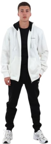 Champion Men’s Fleece Hooded Full Zip Suit, soft and compact brushed fabric, cotton blend, comfort and durability, perfect for everyday wear