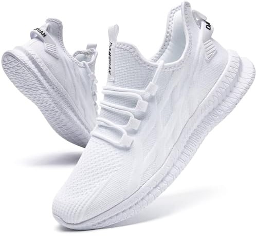 IVQDZL Sneakers Homme Running Jogging Basket Chaussures De Sport en Salle Tennis Basquettes Confortable Marche Chaussure Blanche 47 EU