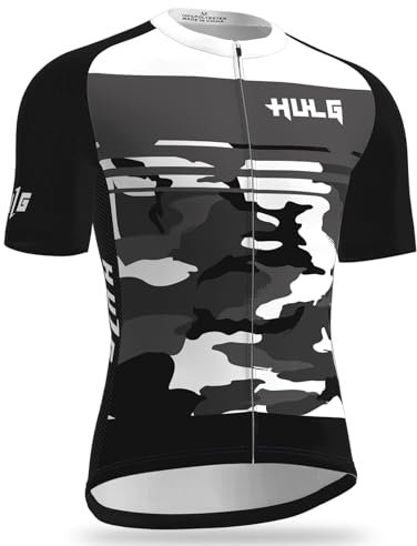 Kurzarm Radtrikot Herren Elastische Atmungsaktive T-Shirt Jersey Funktionsshirt Schnell Trocknen Stoff Fahrradtrikot für Radsport Outdoor Sport (Color-12,XL)