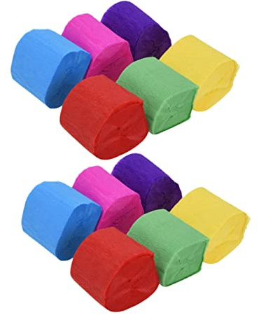 Veemoon Krepppapiergirlanden Dekoration 12 Stück 9m pro Rolle aus Papier Einfach Aufzuhängen und Entfalten für Hochzeiten und Themenpartys