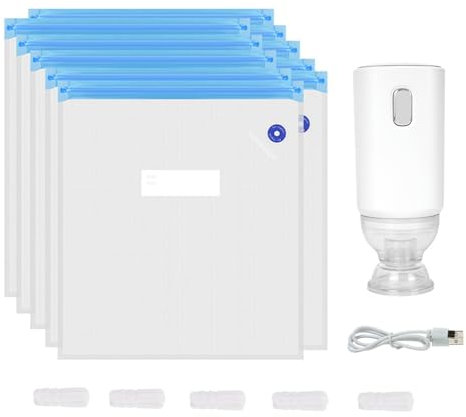 Reapyyt Séchoir avec pompe à air électrique rechargeable via USB + kit de 10 sacs pour imprimante 3D sac pour aspirateur avec PLA pompage rapide avec une seule clé