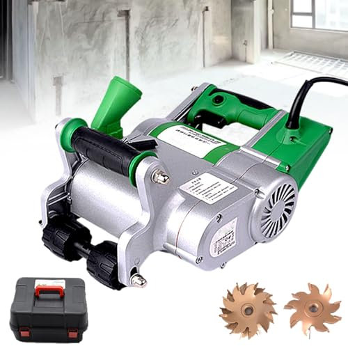 Rainureuse murale 1100 W, machine à rainurer les murs en alliage d'aluminium, machine de découpe de rainures murales à usage unique, coupe-briques en ciment et sable for plombier et électricien. Boîte