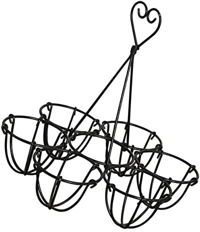 GLEAVI Support Œufs Cuisine Portable Fer Noir Troues Rangement Créatif Et Résistant Pour Œufs Support Pratique Pour Cuisine Et Buffet