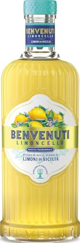 Limoncello Benvenuti 50cl - Liquore di Scorze Di Limoni Siciliani - 28% Vol