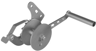 QLS Edelstahl Handwinde für Grill Seil oder Kette mit Bronze Gleitlager | 3 Befestigungslöcher für flexible Montage vollständig aus Edelstahl gefertigt ohne Seil korrosionsbeständig im Außenbereich
