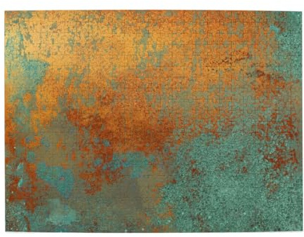 Trendy Rich Copper Patina Metallic, 500-teiliges Puzzle für Erwachsene – Holzpuzzle für Erwachsene und ältere Menschen