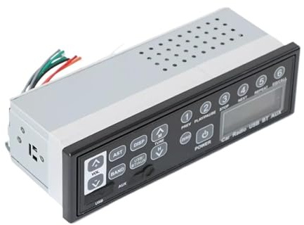 Autoradio Einbaurahmen FM USB MP3-Radio-Player mit/AM Bluetooth passend für Hitachi Auto LKW Bagger Motor Ersatzteile Armaturenbrettrahmen für Autos