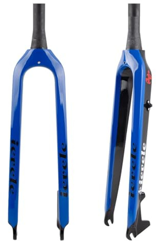 WIQUYBML 26/27.5/29''/ 29L Mountain Bike Rigid Fork Carbon Fiber Hard 28.6mm 1-1/2'' Tapered Tube Disc Brake Bikes Front Forks QR